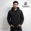 Men's solid colour hoodie: Black